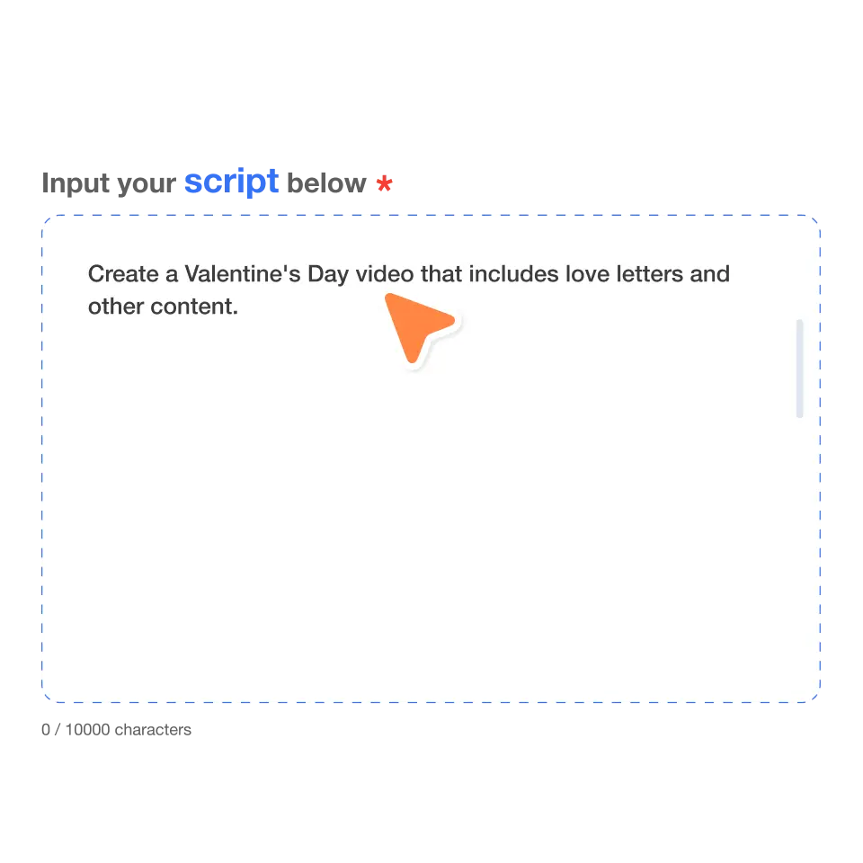 Paste your Valentine’s Day message into Visla to create a personalized video.